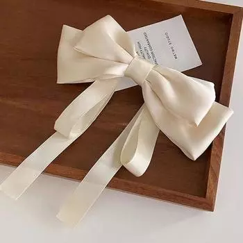 Женская элегантная темпераментная заколка для волос с атласной лентой и бантом для женщин, весенняя шпилька на затылке, головные уборы, аксессуары для волос