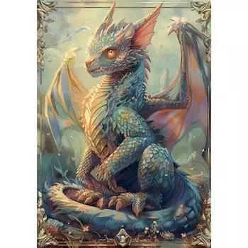 Женская алмазная вышивка Дракон Круглый комплект алмазов Картины со стразами Животные Diy Мозаика Распродажа Красочный подарок Diy Full Round 20x30CM
