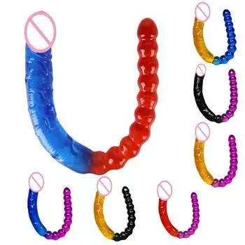 Женская анальная пробка в стиле «мальчик встречает девочку», пенис, цветной кристалл, градиентный дилдо, женские секс-игрушки Sapphire Blue Head-Red be