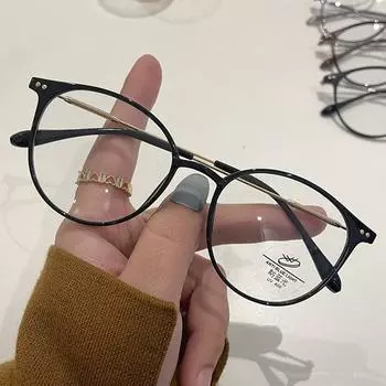 Женская анти-голубая оправа для очков, оптическая сверхлегкая оправа Tr90, простые очки, холодный коричневый цвет, изящные ювелирные изделия White
