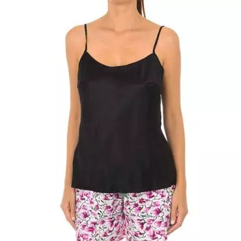 Женская атласная футболка на тонких бретелях Lovable L07WV L чёрный