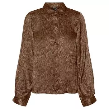 Женская атласная рубашка со змеиным принтом VERO MODA