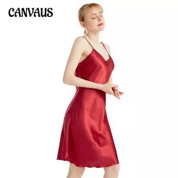 Женская атласная шелковая тонкая бретелька V-образный вырез халтер ночная рубашка летняя тонкая секция сексуальная облегающая однотонная домашняя пижама длиной до колена M белый