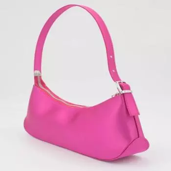 Женская атласная сумка Baguette цвета фуксии