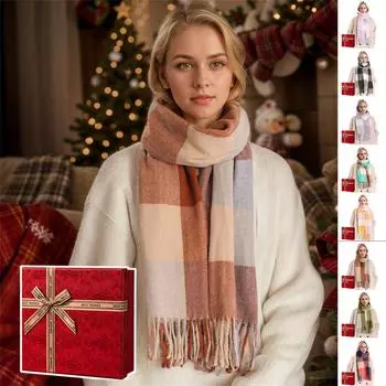 Женская этническая ретро-накидка Sassel, толстый цветной полосатый шарф-шаль One Size розовый