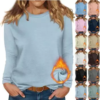 Женская бархатная рубашка с круглым вырезом и длинными рукавами, верхняя одежда L бежевый