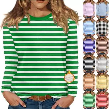 Женская бархатная рубашка с круглым вырезом и длинными рукавами, верхняя одежда L чёрный