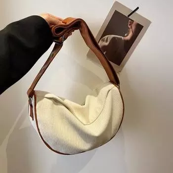 Женская бархатная сумка через плечо с мягкой застежкой-молнией, многофункциональное внутреннее отделение для поездок на работу и обратно