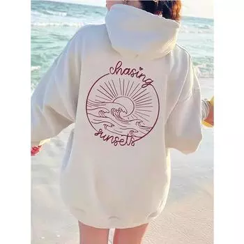 Женская бархатная толстовка с капюшоном и простым лозунгом, с длинными рукавами S небесно-голубой