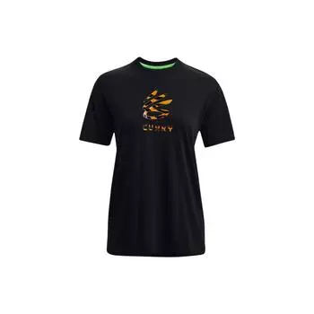 Женская баскетбольная футболка Under Armour с алфавитным принтом, черные 1369710-001 L