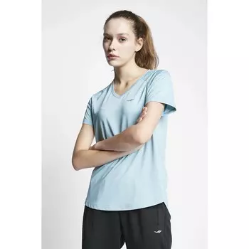 Женская беговая футболка Lescon Pastel Green с коротким рукавом 23B-2003