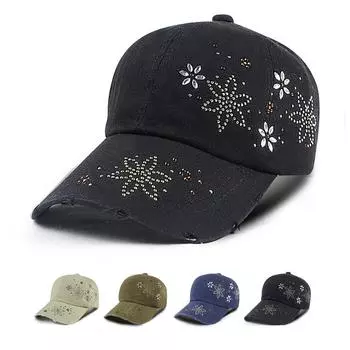 Женская бейсбольная кепка с наклейкой, ромбовидная кепка, уличная кепка, шляпа Snapback, шляпа с солнцезащитным козырьком, шляпа для рыбалки, козырек темно-синий