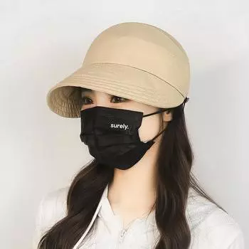 Женская бейсбольная кепка с солнцезащитным козырьком на весну и лето, шляпа рыбака, панамская кепка с хвостиком, пустой цилиндр чёрный