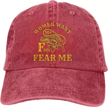 Женская бейсбольная кепка Want Me Fish Fear Me 8, классическая регулируемая спортивная кепка для мужчин и женщин One Size