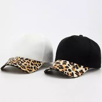 Женская бейсболка с леопардовым принтом, модные кепки в стиле хип-хоп, повседневная дизайнерская брендовая женская шляпа Snapback для женщин и девочек Gorras Adjustable белый