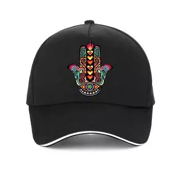 Женская бейсболка с принтом Hamasa Hand of Fatima Lucky Hamsa Hand, бейсболка унисекс, летний козырек, уличные регулируемые шапки Snapback Adjustable