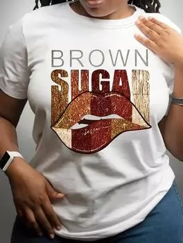 Женская белая хлопковая повседневная футболка с индивидуальным принтом, круглый вырез, короткие рукава S