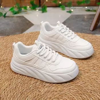 Женская белая обувь, новая весенняя универсальная повседневная обувь для Instagram, модные кроссовки на платформе 35
