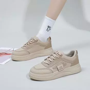 Женская белая обувь, новая весенняя универсальная повседневная модная обувь, модные кроссовки на толстой подошве 35