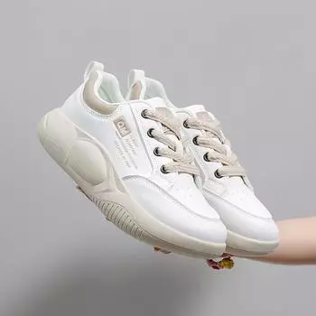 Женская белая обувь, новая весенняя универсальная повседневная обувь для Instagram, модные кроссовки на платформе 35