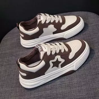 Женская белая обувь, новая весенняя женская обувь на платформе в корейском стиле, супер популярная универсальная спортивная повседневная обувь XINGX 36