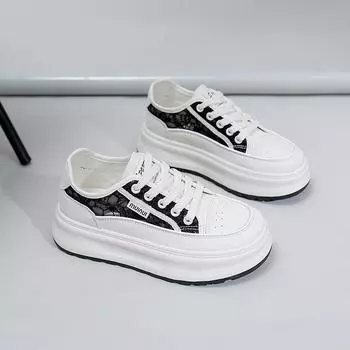 Женская белая обувь. Новые летние универсальные повседневные модные кроссовки на платформе. 35