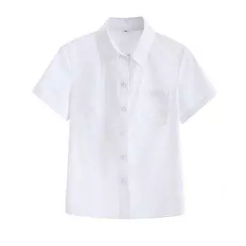 Женская белая рубашка JK: Базовый заостренный воротник, Универсальный стиль «Академия», Топ для школьной формы японского старшеклассника.