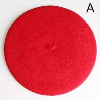 Женская беретная шапка, французская теплая шерстяная зимняя шапка-бини, винтажная однотонная элегантная женская шапка в стиле ретро