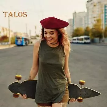 Женская беретная шляпа однотонная эластичная теплая мягкая шляпа художника осень-зима повседневная одежда для путешествий модный аксессуар вино красного