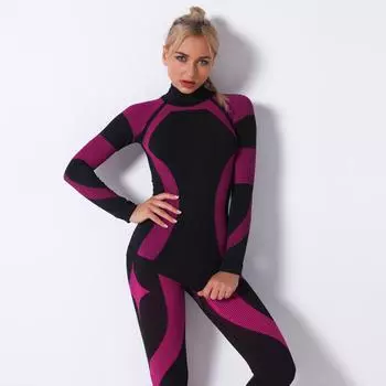 Женская бесшовная вязаная водолазка с длинным рукавом, спортивная быстросохнущая одежда для бега, фитнеса, впитывания пота, йоги M