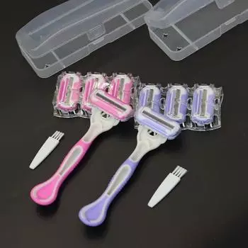 Женская безопасная бритва, инструмент для бритья тела, безвредное лезвие, лезвие для чистого бритья, лезвие для стрижки волос, чистая бритва для подмышек фиолетовый