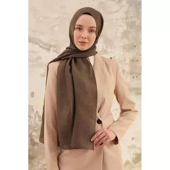 Женская блестящая шаль Lydia с принтом коричневая