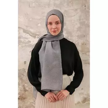 Женская блестящая шаль Lydia с принтом серая