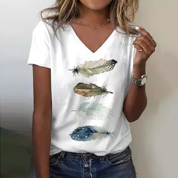 Женская блузка, модная моющаяся, быстросохнущая уличная одежда с принтом M