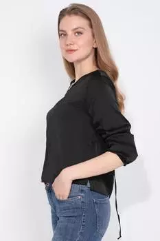 Женская блузка на молнии черная