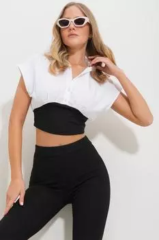 Женская блузка, новый сезон, модная белая блузка с воротником рубашки, цветная блузка