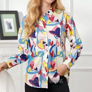 Женская блузка-рубашка с длинным рукавом и принтом в клетку, весна-лето, свободная, универсальная S красный