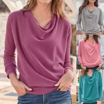 Женская блузка с капюшоном, сплошной цвет, осенняя свободная одежда с длинным рукавом, все 3XL зелёный