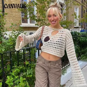 Женская блузка, сексуальные вязаные женские блузки с неровными отверстиями, топы S чёрный