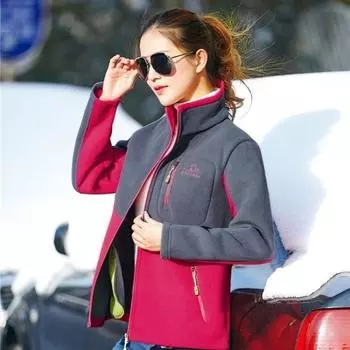 Женская блузка, свободный свитер на молнии, женская вышитая куртка больших размеров, плюшевое утолщенное флисовое пальто для молодежи и среднего возраста XXXXL красный