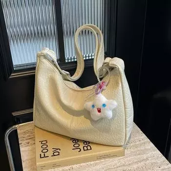 Женская большая сумка большой вместимости для летней сумки через плечо. Новая универсальная сумка 2024 года, популярная среди студентов в этом году.