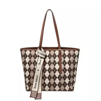 Женская большая сумка через плечо большой вместимости (31*15*26,5 см) 612320441 темно-коричневого