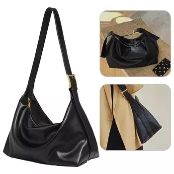 Женская большая сумка через плечо, универсальная кожаная сумка-тоут, повседневная сумка-хобо, сумка-слинг через плечо, дорожная школьная сумка серый