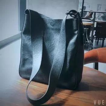 Женская большая сумка для отдыха, сумка-мешок из натуральной кожи с широким поясом, мягкая сумка на плечо из воловьей кожи первого слоя чёрный
