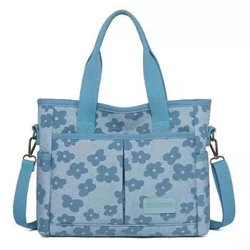 Женская большая сумка Легкая сумка через плечо с несколькими карманами M чёрный