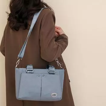 Женская большая сумка-тоут, нейлоновая сумка для мамы, легкая сумка через плечо, портативная сумка через плечо