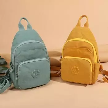 Женская большая вместительная нагрудная сумка, легкий водоотталкивающий нейлоновый дорожный рюкзак фиолетовый