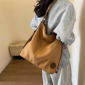 Женская большая вместительная сумка-рюкзак двойного назначения, парусиновая сумка бежевый