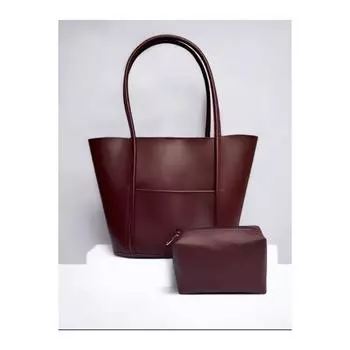 Женская бордовая сумка-клатч на плечо