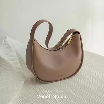 Женская брендовая сумка через плечо из мягкой кожи, женские сумки из воловьей кожи с надписью «полумесяц», роскошные дизайнерские сумки для женщин